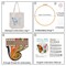Embroidery Kit Canvas Tote Bag for Beginners,Cross Stitch Kits for Adults,DIY Needlepoint with Butterfly Floral Pattern,Women Shopping Reusable Grocery Bags
